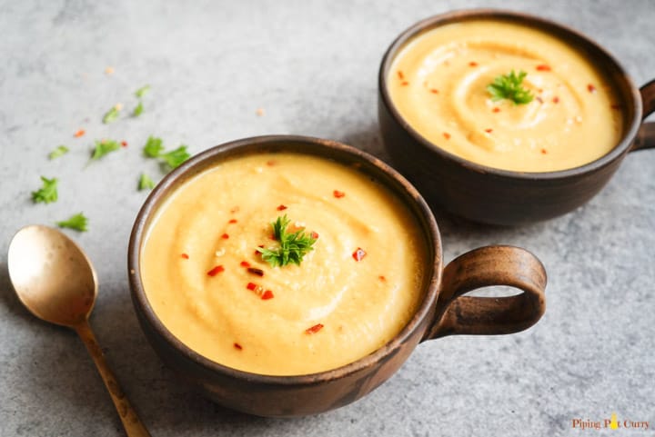 Vegan Instant Pot Cauliflower Soup