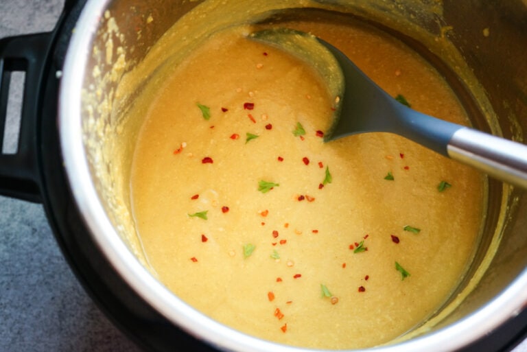 Vegan Instant Pot Cauliflower Soup Piping Pot Curry