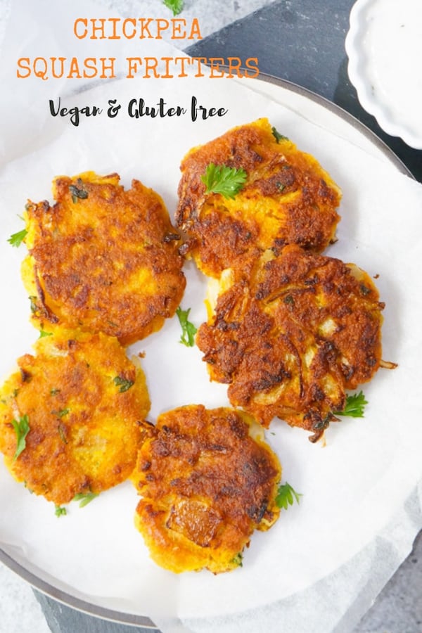 Vegan Chickpea Squash Fritters Piping Pot Curry
