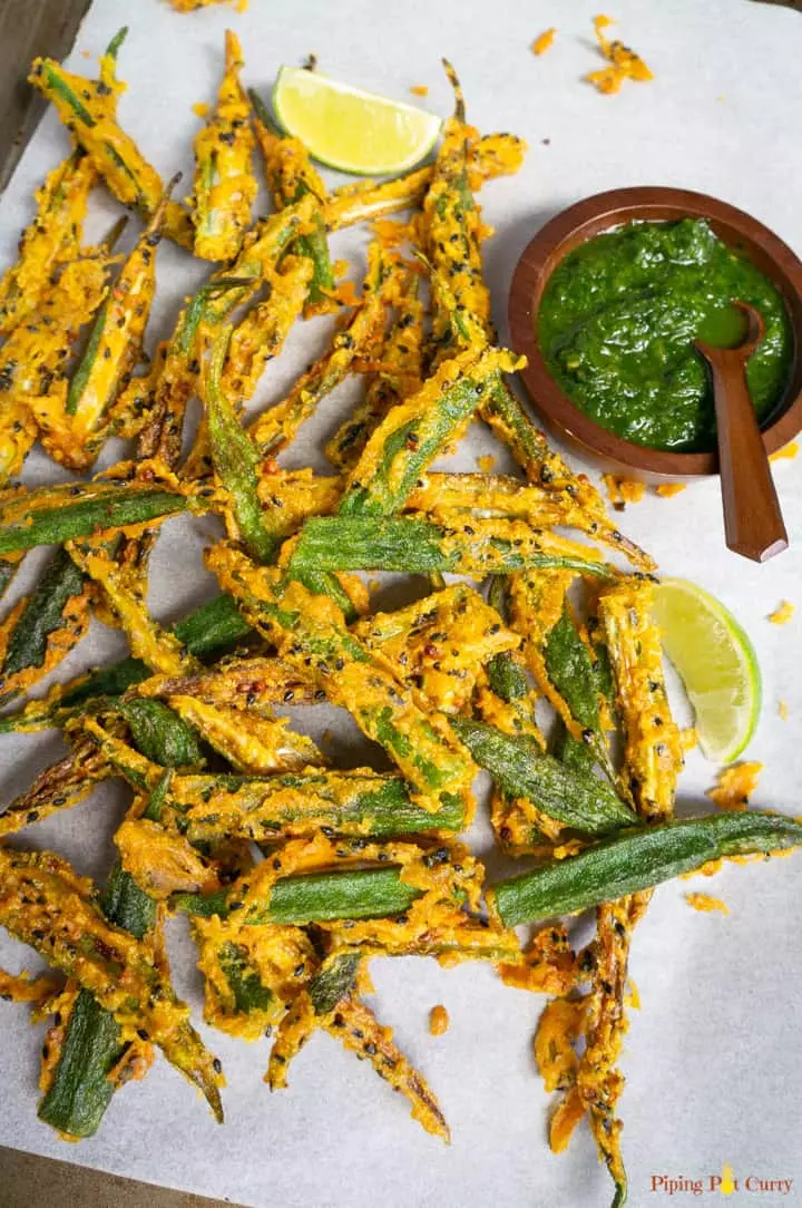 Kurkuri Bhindi after deep frying