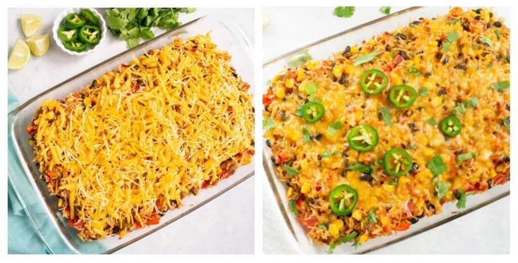 Bake vegetarian Mexican casserole 