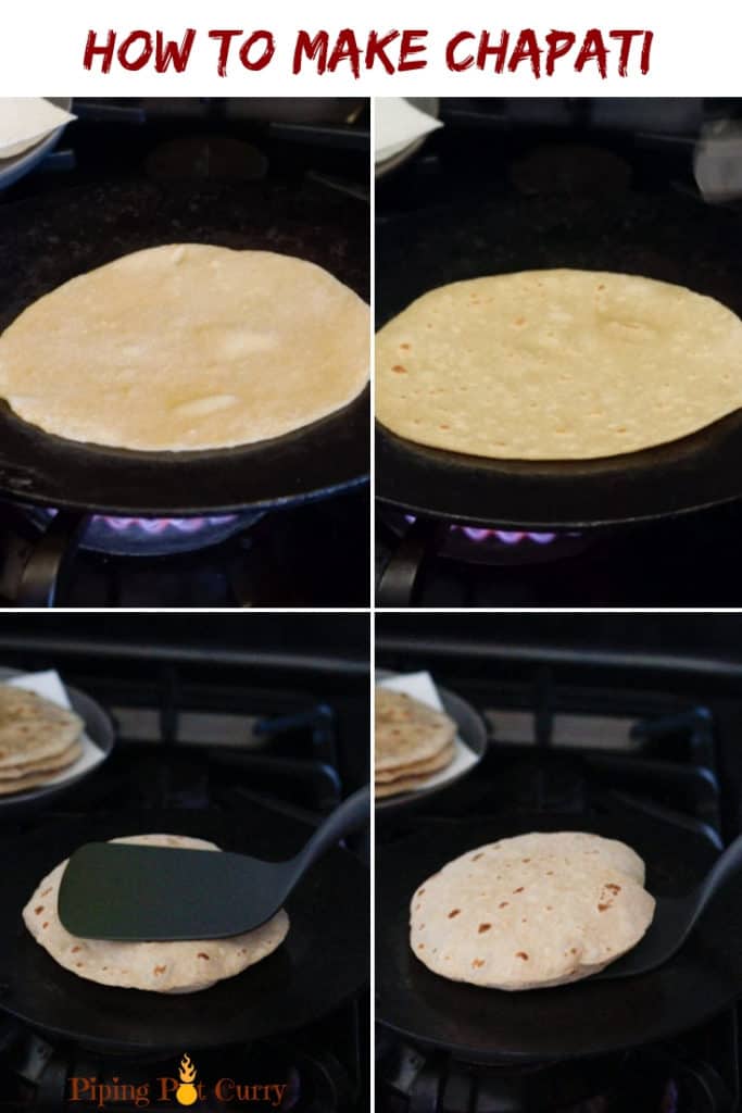 How to make Chapati steps - Whole wheat indian flatbread
