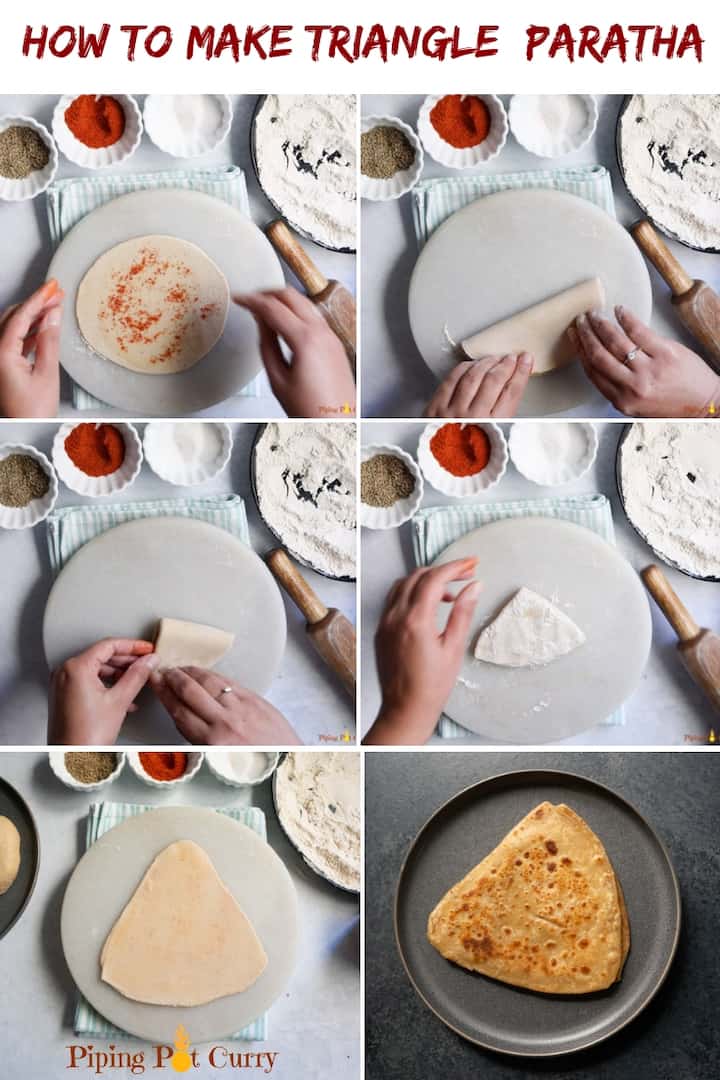 How to make triangle paratha