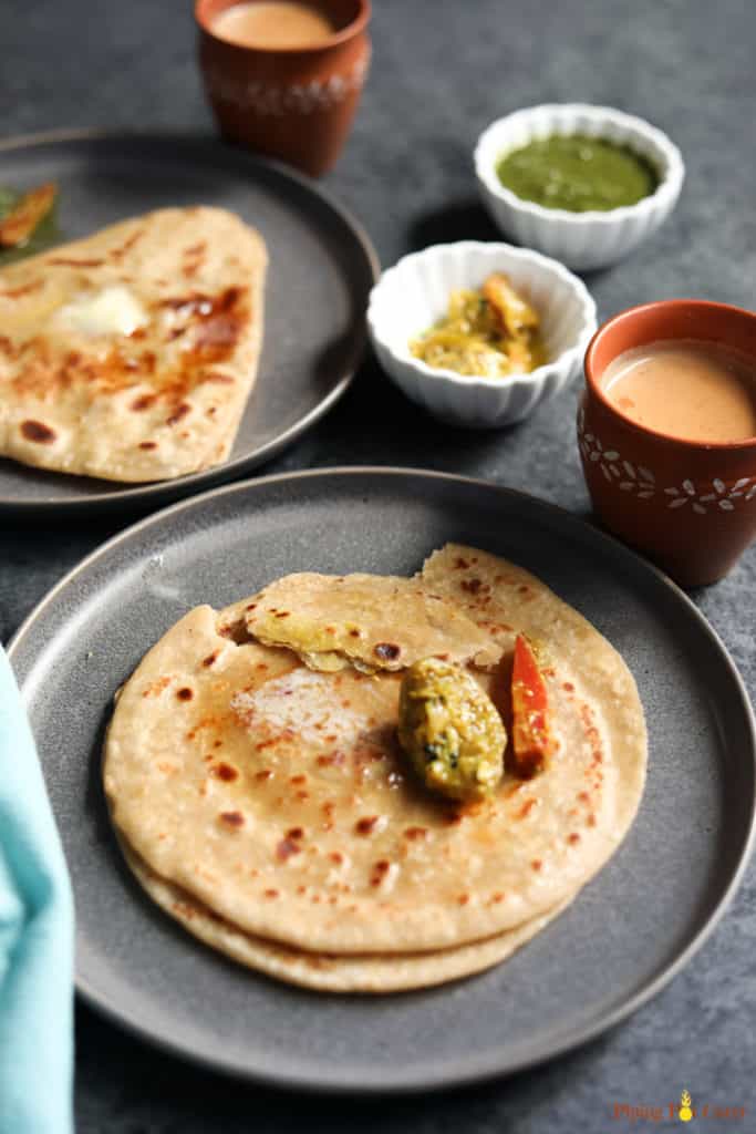 Paratha. Indian flatbread - Piping Pot Curry