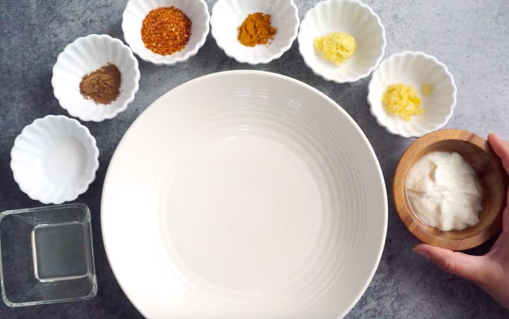 Paneer Tikka Masala in Instant Pot - 1. Prepare Marinade Paneer Marinade ingredients