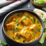 Paneer Tikka Masala is a flavorful and aromatic curry, made with marinated and grilled paneer cubes simmered in a rich onion tomato gravy along with warm spices. | #paneer #tikka #instantpot #pressurecooker #vegetarian #glutenfree #pipingpotcurry | pipingpotcurry.com