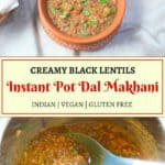 Dal Makhani made in the instant pot served in a bowl