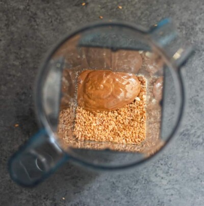 Add Almond Butte and Flaxseed to grind in vitamix