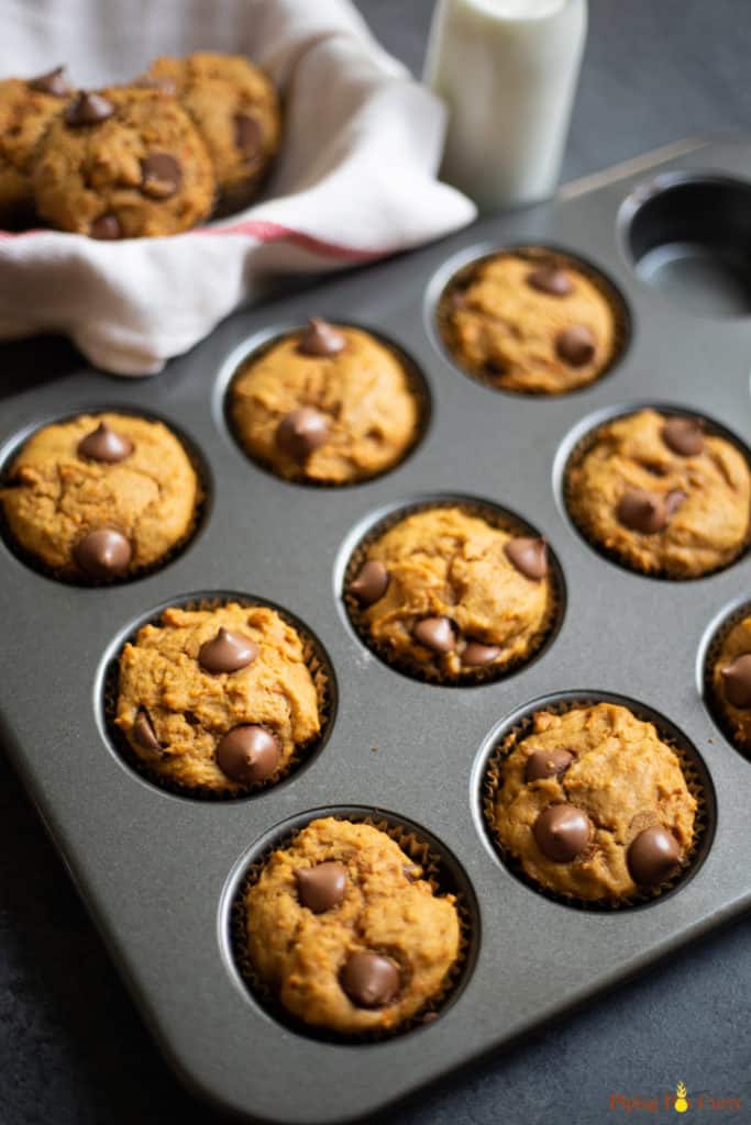 Healthy Easy Carrot Muffins baked and out of the oven