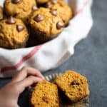 Easy & moist Healthy Carrot Muffins made with whole wheat flour, carrots and maple syrup. These delicious muffins are great for a quick breakfast or snack!