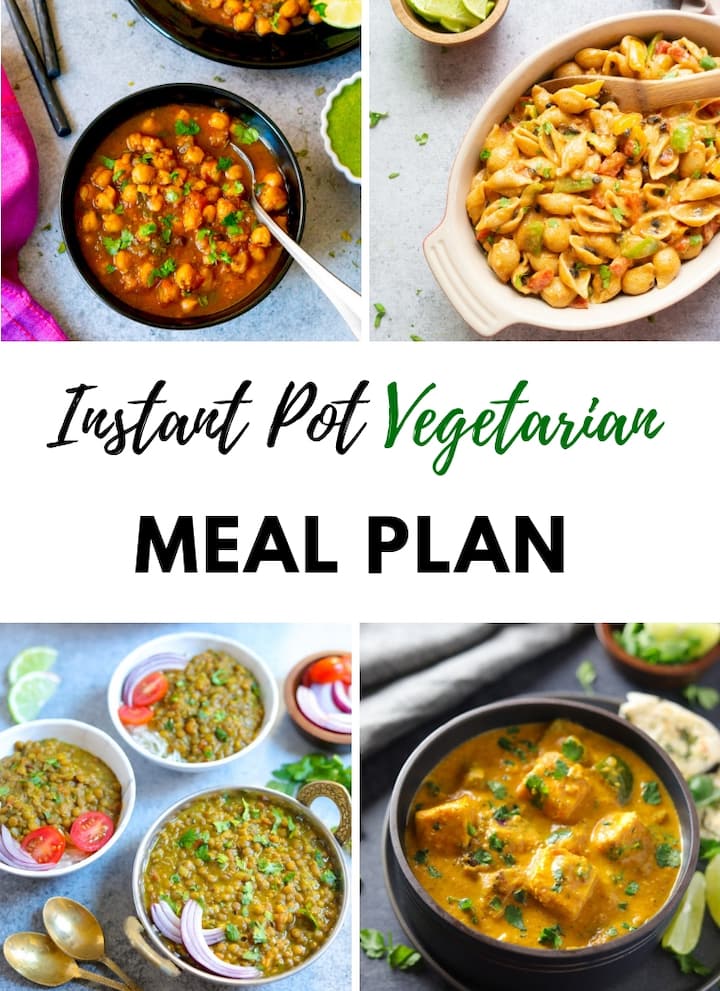 May Vegetarian Instant Pot Meal Plan Collage