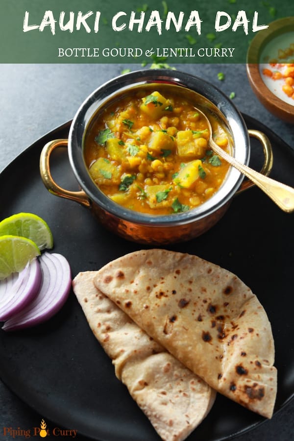 Lauki Chana Dal Pressure Cooker Piping Pot Curry