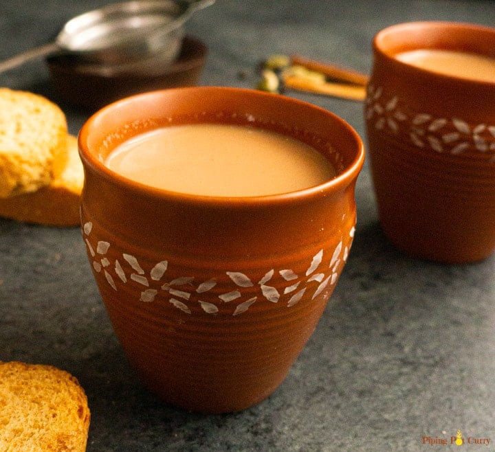 Indian Masala Chai Spiced Milk Tea Piping Pot Curry