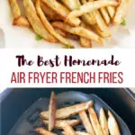 French Fries in Air Fryer and along with a yogurt dip