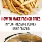 French Fries in an electric pressure cooker and along with a yogurt dip