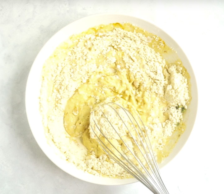 Khaman instant pot steps - Piping Pot Curry-1 Khaman Dhokla batter being whisked