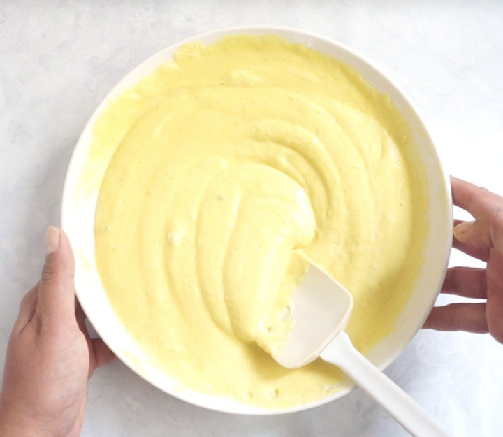 Khaman instant pot steps - Piping Pot Curry-2 Yellow Batter mixed well