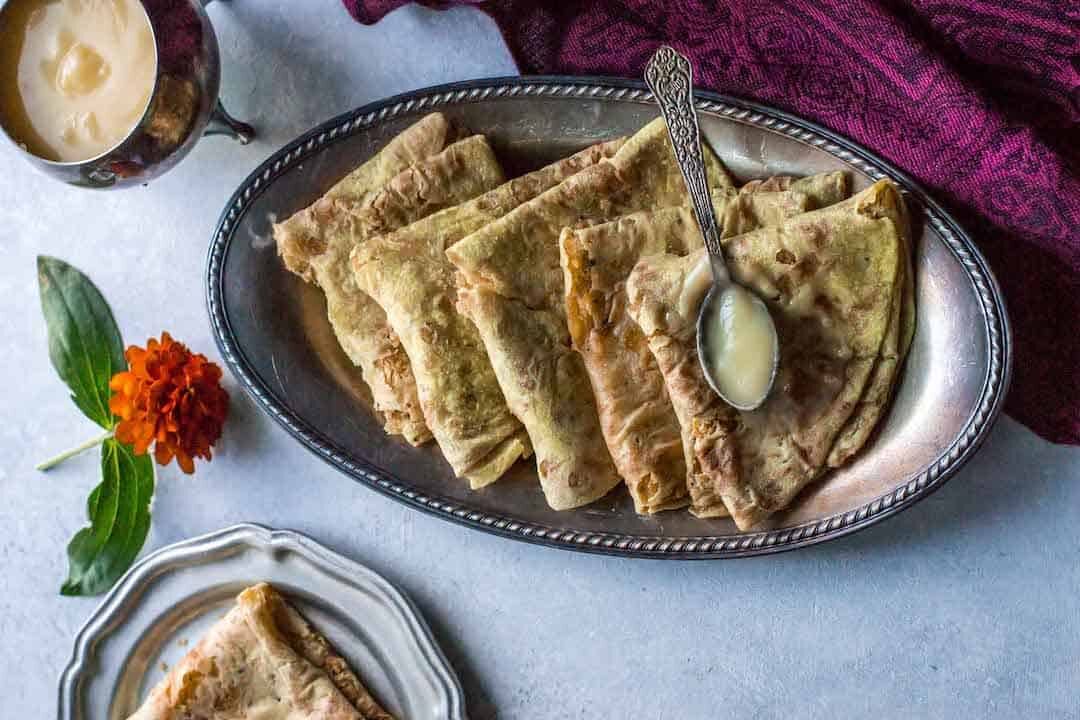 Puran Poli in a plate