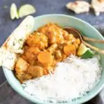 Vegetable Curry with Basmati Rice and Naan