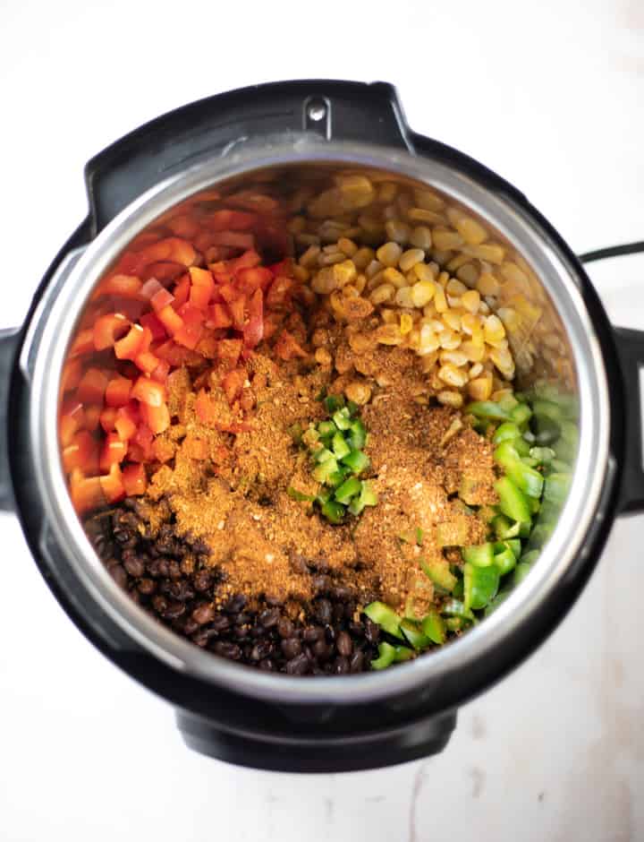 Easy Vegetarian Taco Soup - Pressure Cooker - Piping Pot Curry