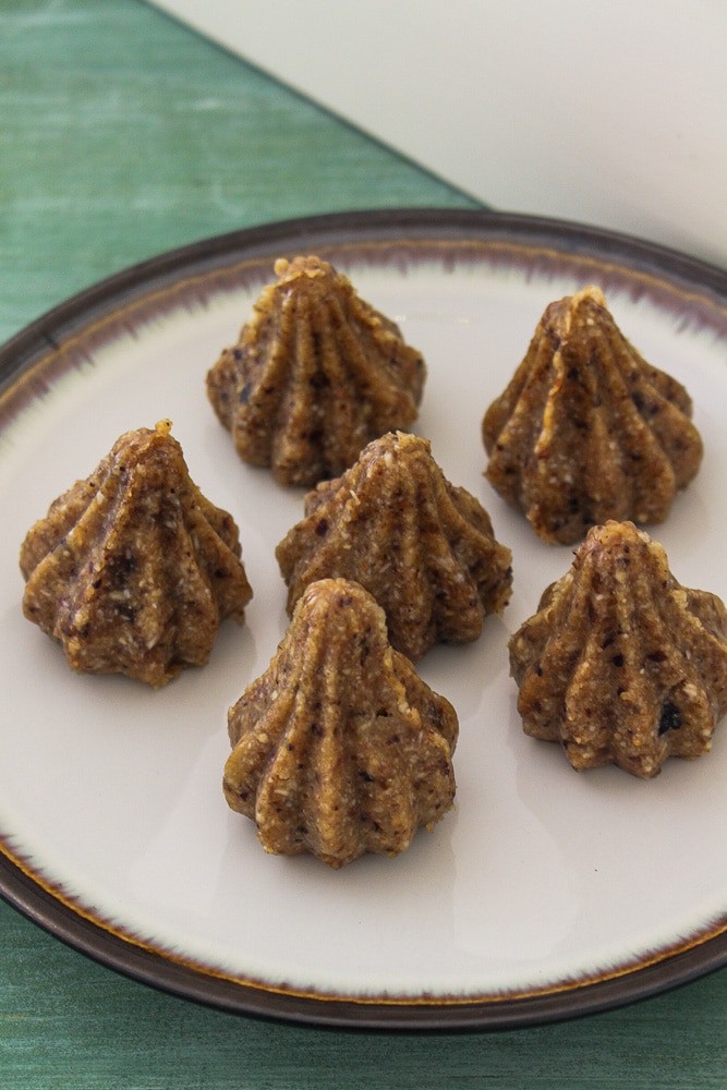 Dry fruit Modak in a plate