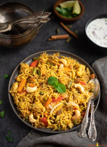 Easy Instant Pot Vegetable Biryani - Piping Pot Curry