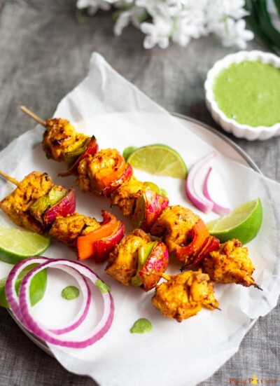 Easy Chicken Tikka Kebab - Piping Pot Curry