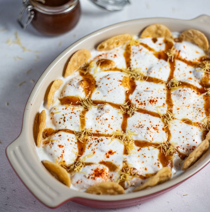 Dahi Vada in a large platter