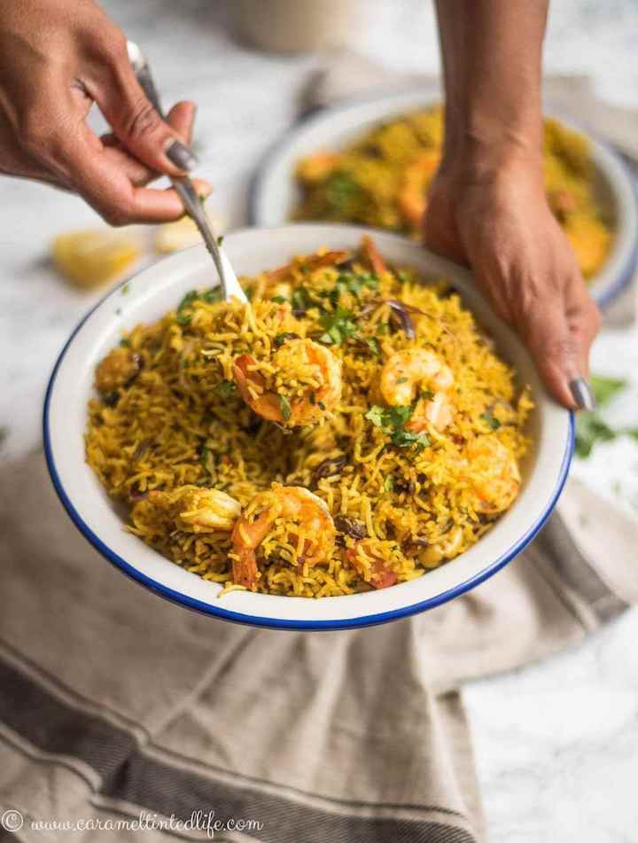 Shrimp Biryani rice