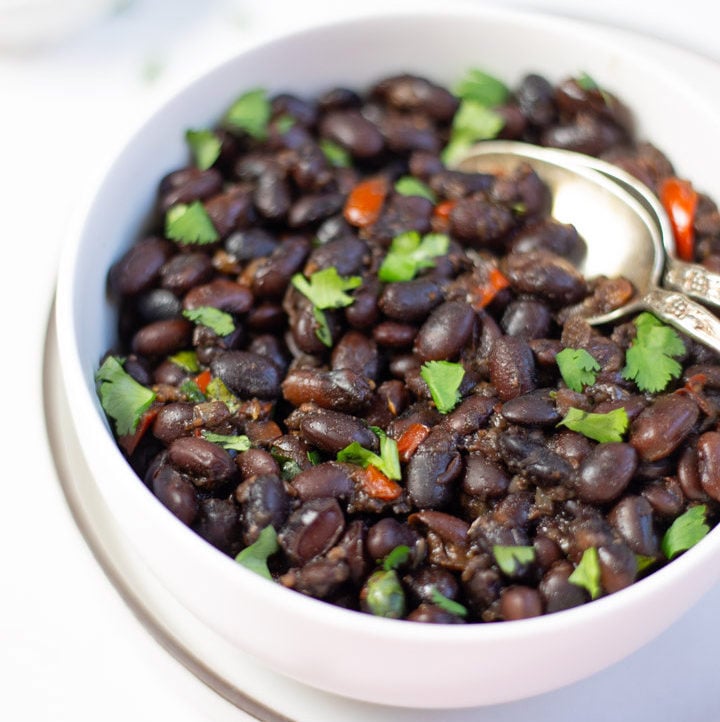 Mexican Black Beans in Instant Pot - Piping Pot Curry