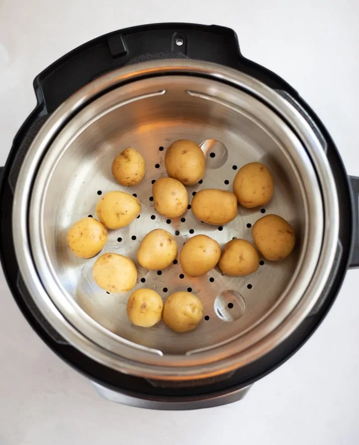 Steaming baby potatoes in instant pot
