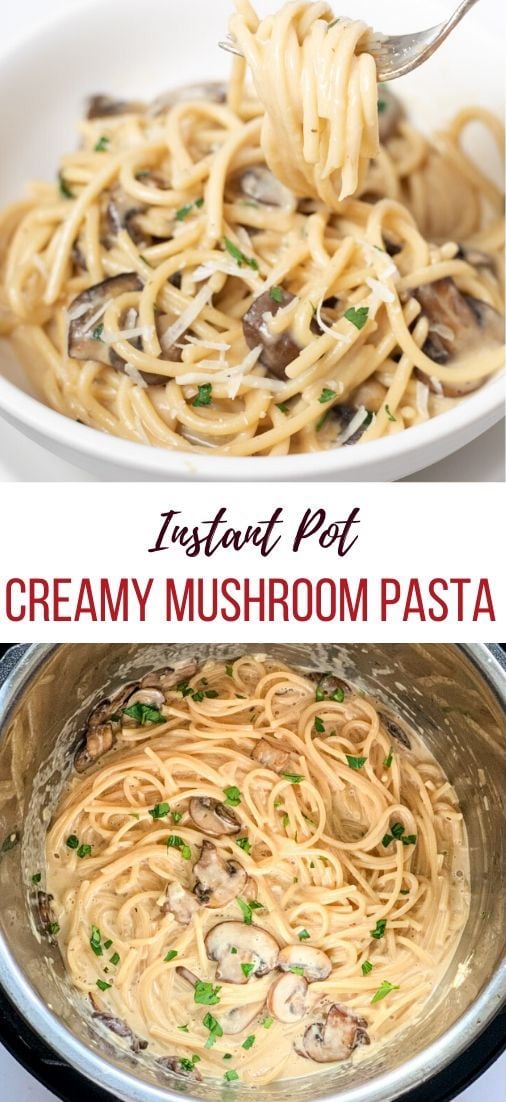 Instant Pot Creamy Mushroom Pasta Piping Pot Curry