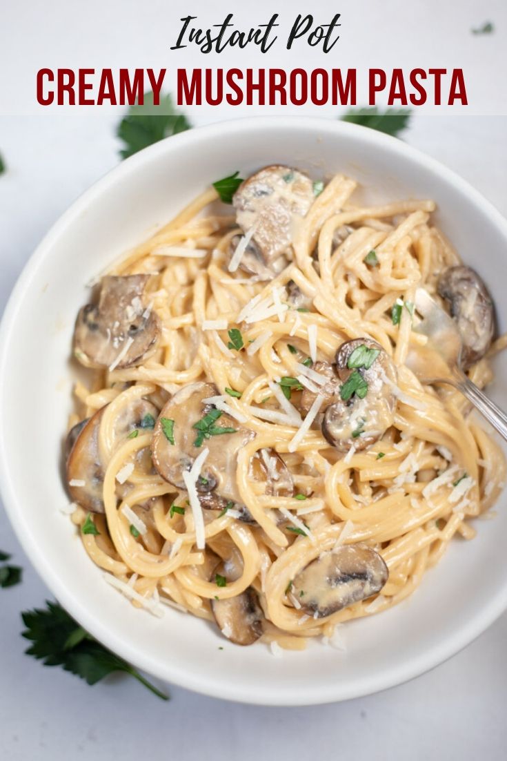 Instant Pot Creamy Mushroom Pasta Piping Pot Curry