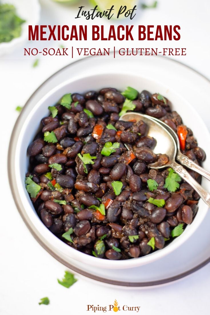 Mexican Black Beans in Instant Pot Piping Pot Curry