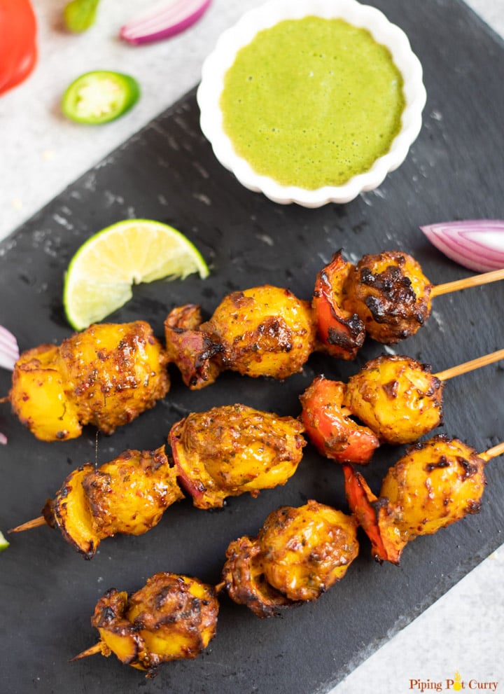 Easy Tandoori Aloo Tikka - Piping Pot Curry