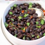 Mexican black beans in a bowl
