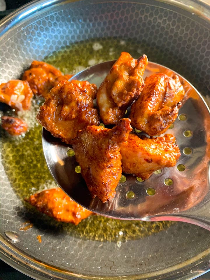 6. Fried Chicken to make Dry Chilli Chicken - Piping Pot Curry 6. Fried Chicken to make Dry Chilli Chicken - Piping Pot Curry