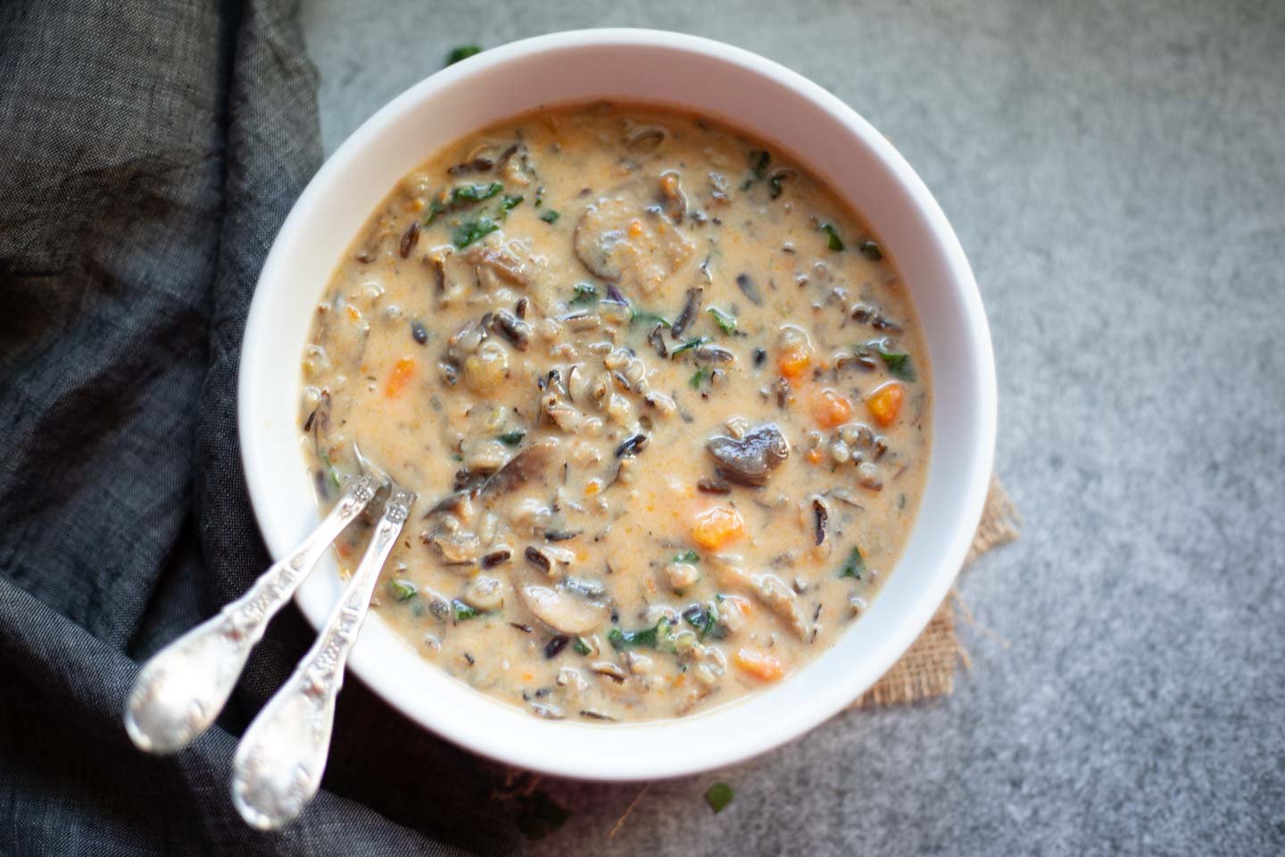 Vegan wild rice online mushroom soup instant pot