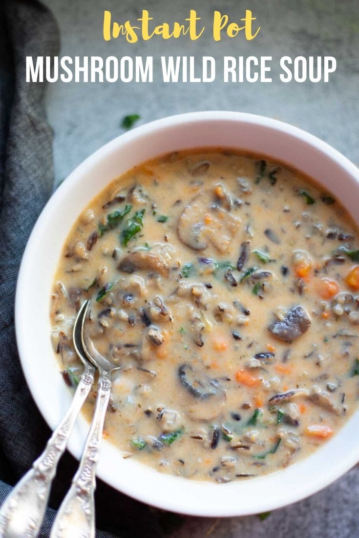 Instant Pot Mushroom Wild Rice Soup Piping Pot Curry