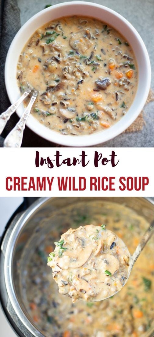 Instant Pot Mushroom Wild Rice Soup Piping Pot Curry