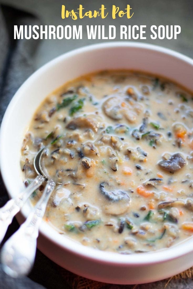 Instant Pot Mushroom Wild Rice Soup Piping Pot Curry