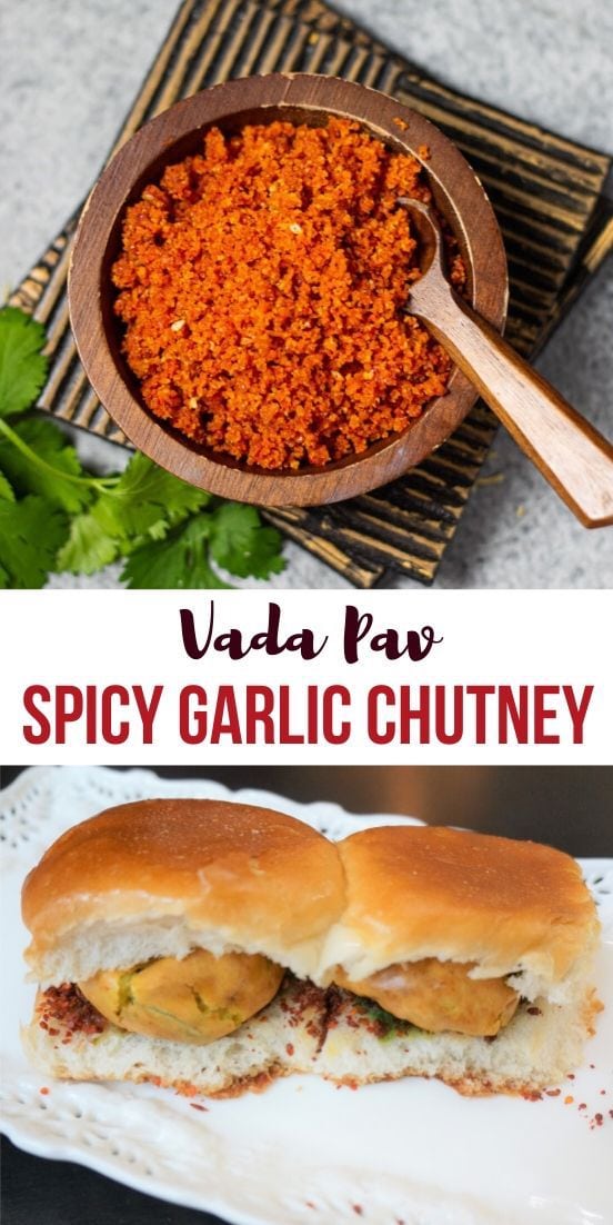 Dry Garlic Chutney For Vada Pav - Piping Pot Curry