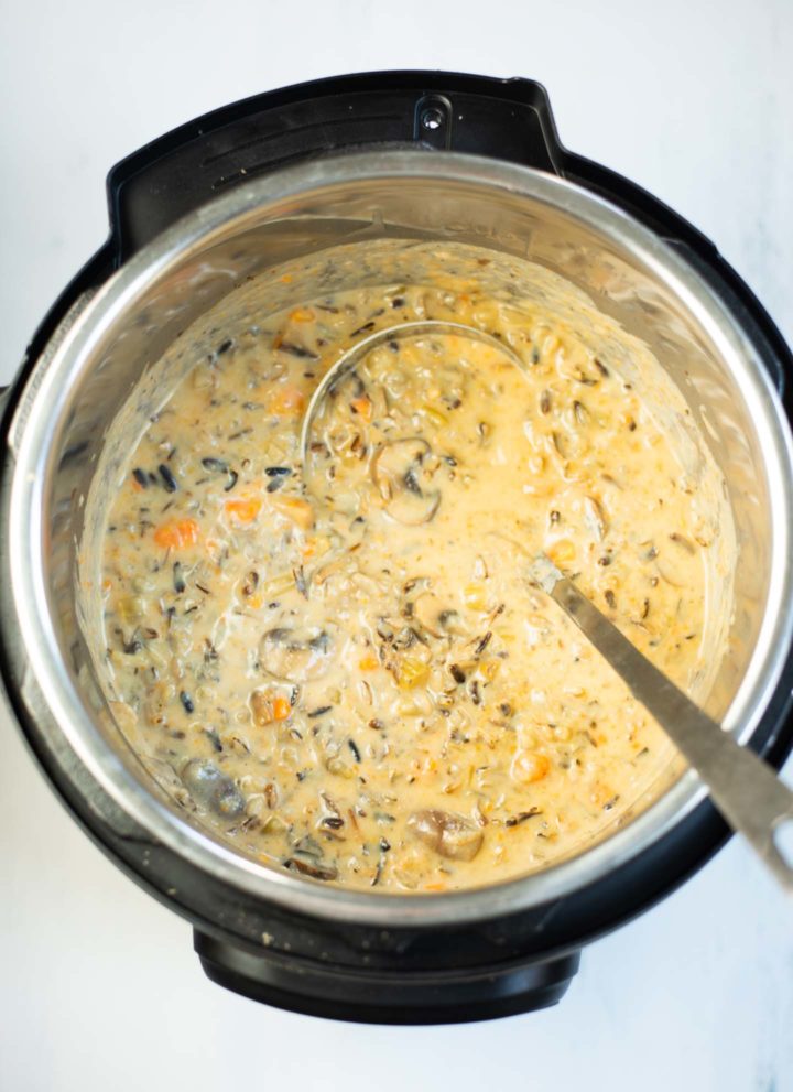 Instant Pot Mushroom Wild Rice Soup Piping Pot Curry
