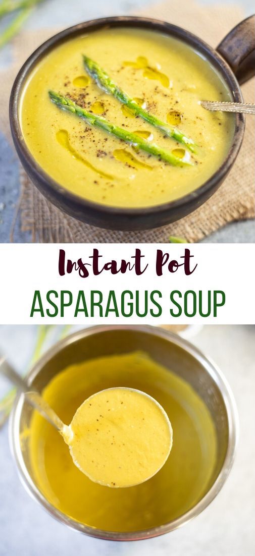 Vegan Instant Pot Asaparagus Soup - Piping Pot Curry