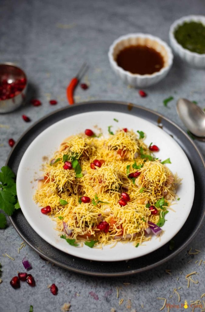 Easy Sev Puri (Indian Street Food) - Piping Pot Curry