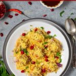 indian street chat Sev Puri with chutneys on the side