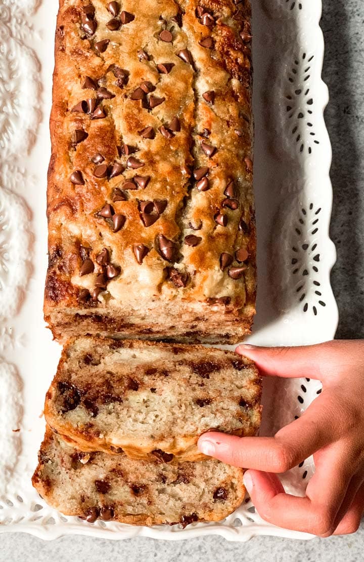 Easy One Bowl Banana Bread with Chocolate Chips - 23