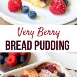 Berry bread pudding