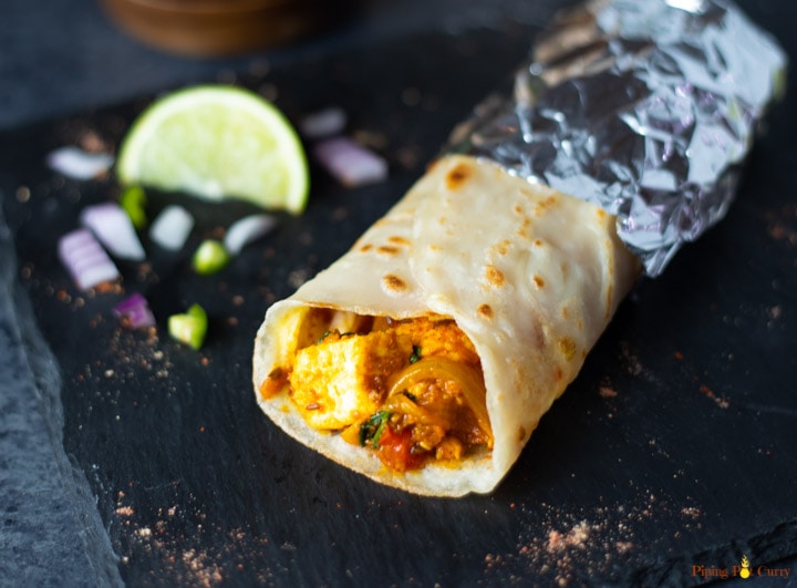 Paneer Frankie Recipe - Piping Pot Curry-4 Frankie ready to be enjoyed