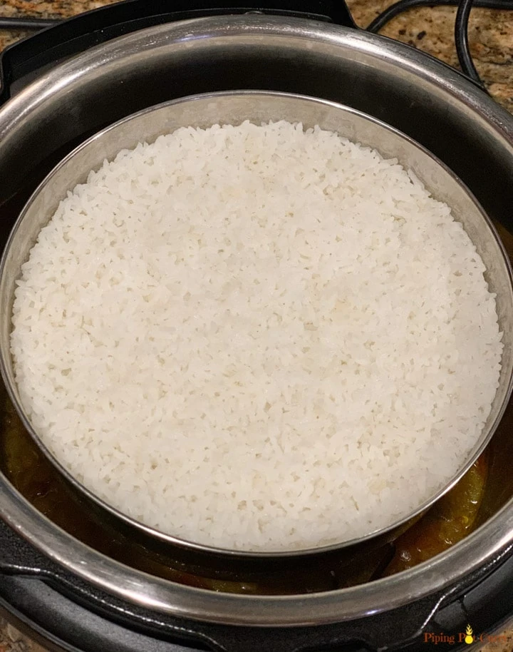 rice cooked pot-in-pot